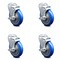 Service Caster 5 Inch Blue Polyurethane Wheel Swivel Bolt Hole Caster Set with Brake SCC SCC-BH20S514-PPUB-BLUE-TLB-4 - alternate 1